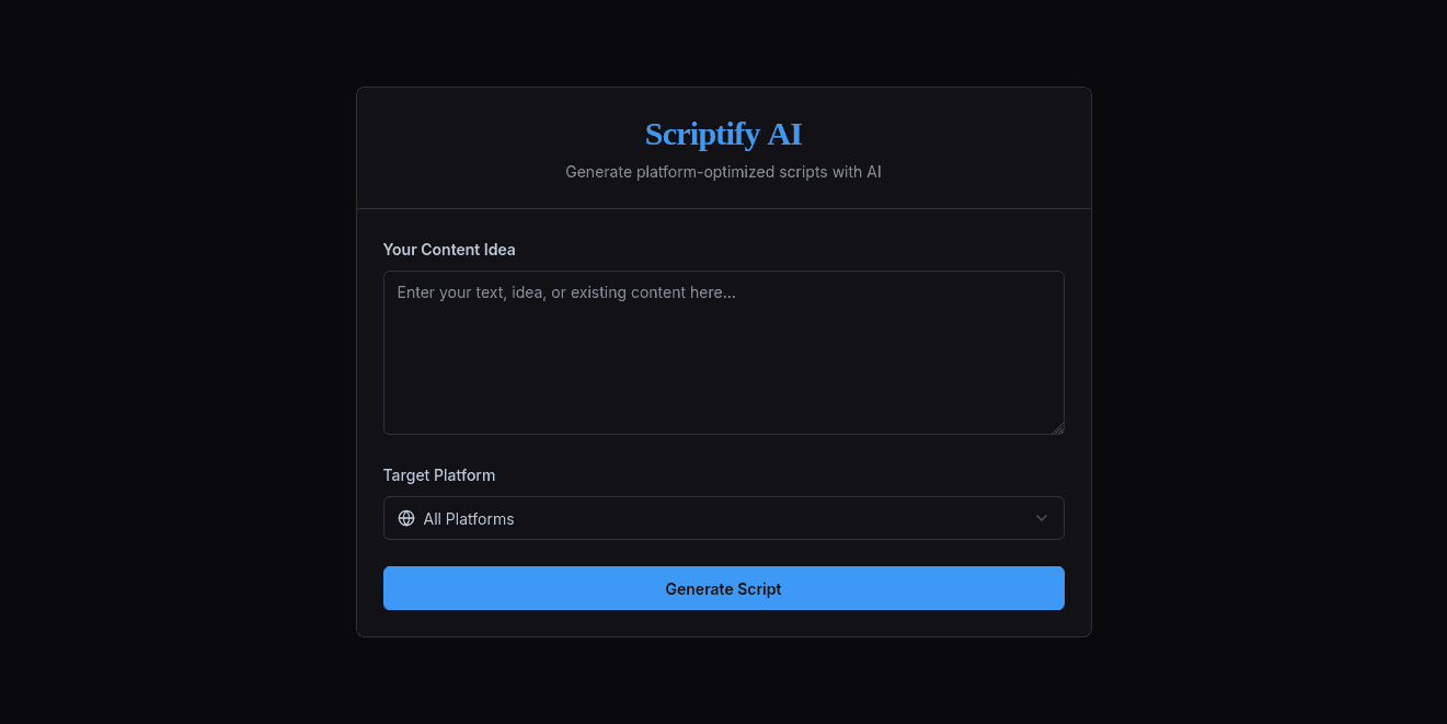 Scriptify AI